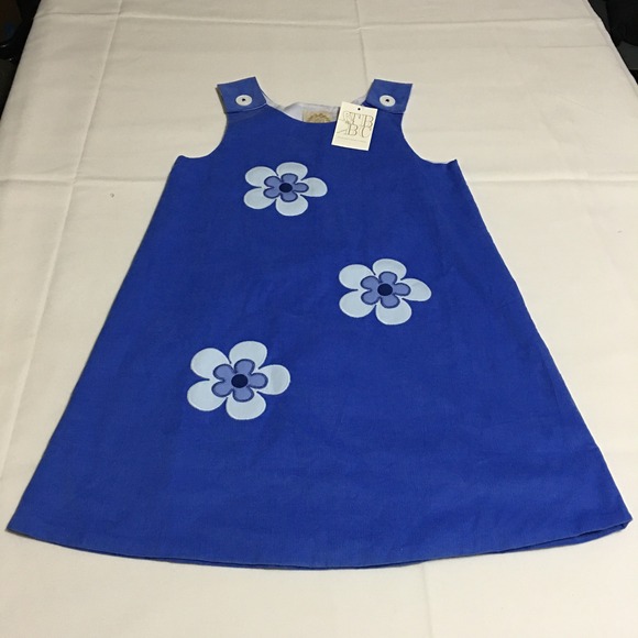The Beaufort Bonnet Company Other - The Beaufort Bonnet Company Juliet Jumper Dress Girls 10 Blue Flower NWT $76